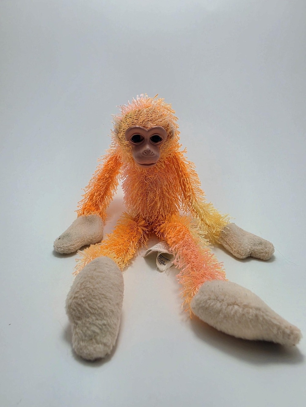 K&M International Orange Monkey Plush, Vintage Collectible! (9 inch)